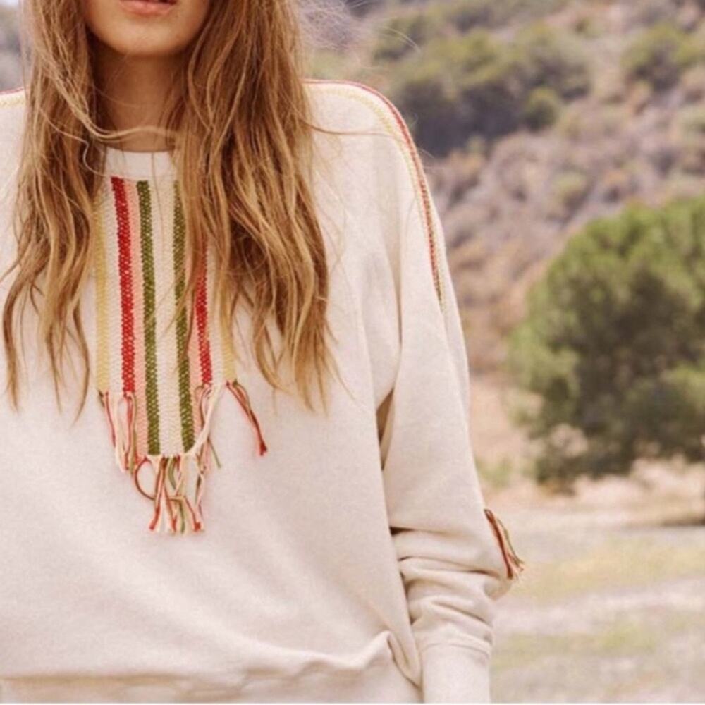 THE GREAT. Embroidered Sweatshirt  S